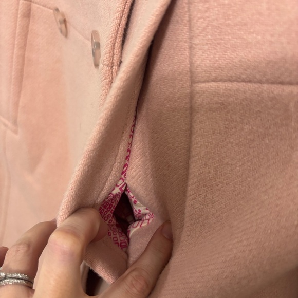 Trina Turk pink wool pea coat size 10 - Picture 5 of 10